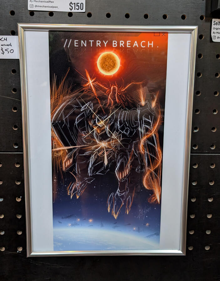 // ENTRY BREACH. ($50) original artwork, digital print, gradient, lineart, neon, dynamic by MEKABYZ - @mekabyz