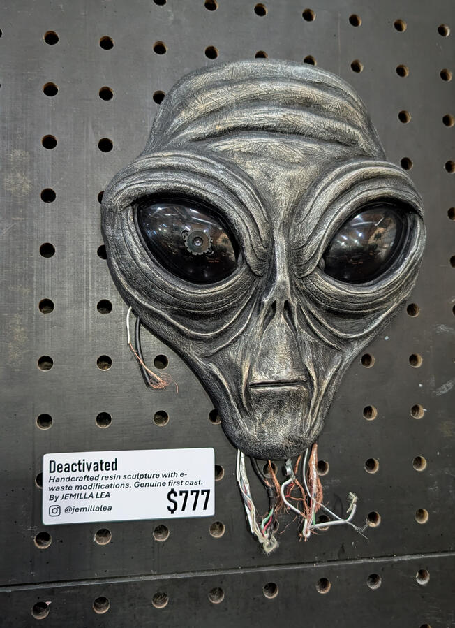 Deactivated ($777) Handcrafted resin sculpture with e-waste modifications. Genuine first cast. by JEMILLA LEA - @jemillalea Process Video