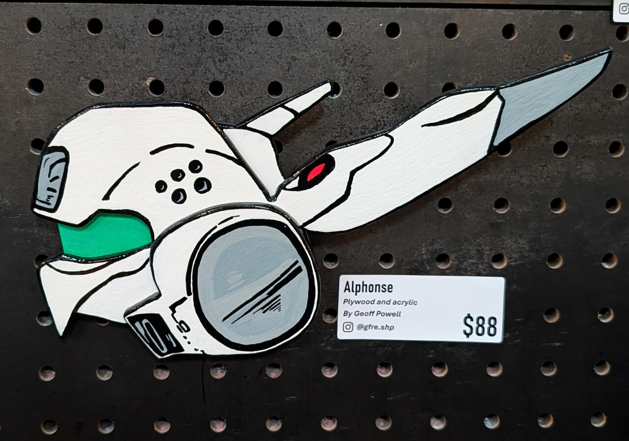 Alphonse ($88) Plywood and acrylic by Geoff Powell - @gfre.shp