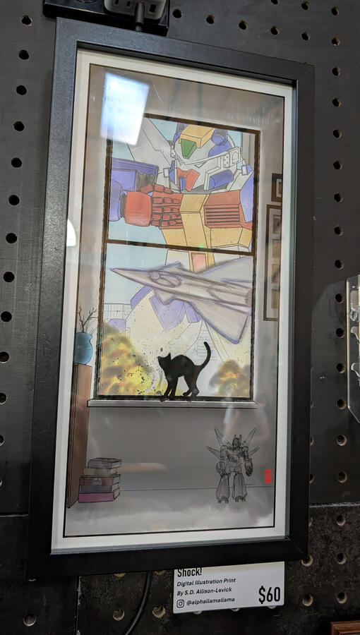 Shock! ($60) Digital Illustration Print by S.D. Allison-Levick - @alphallamallama
