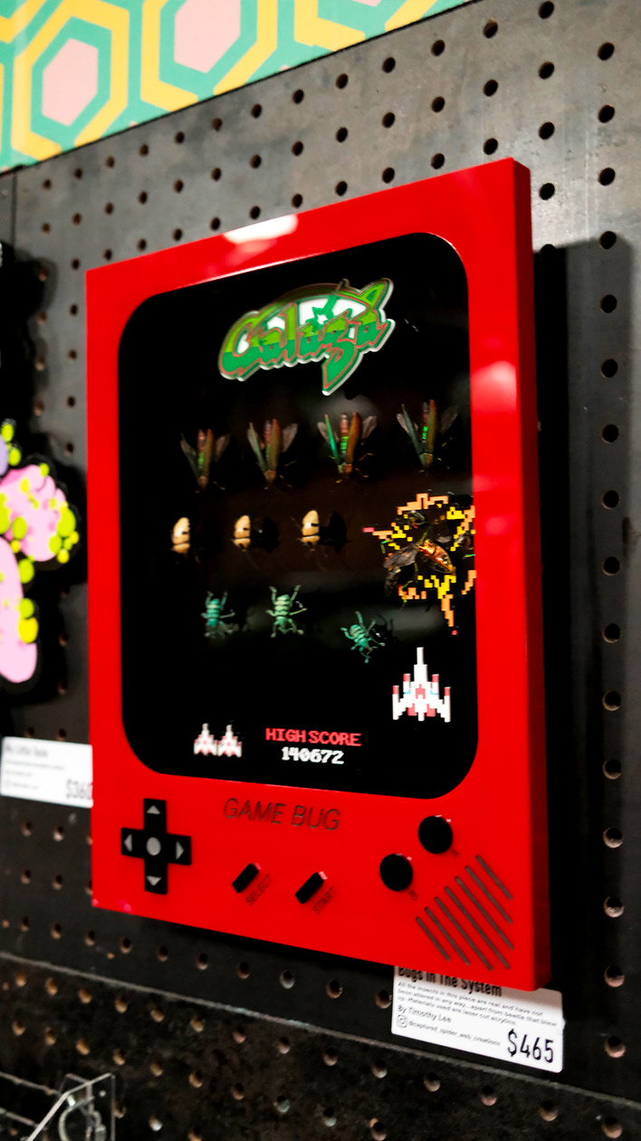 Bugs In The System ($465) All the insects in this piece are real and have not been altered in any way... apart from beetle that blew up.. by Timothy Lee