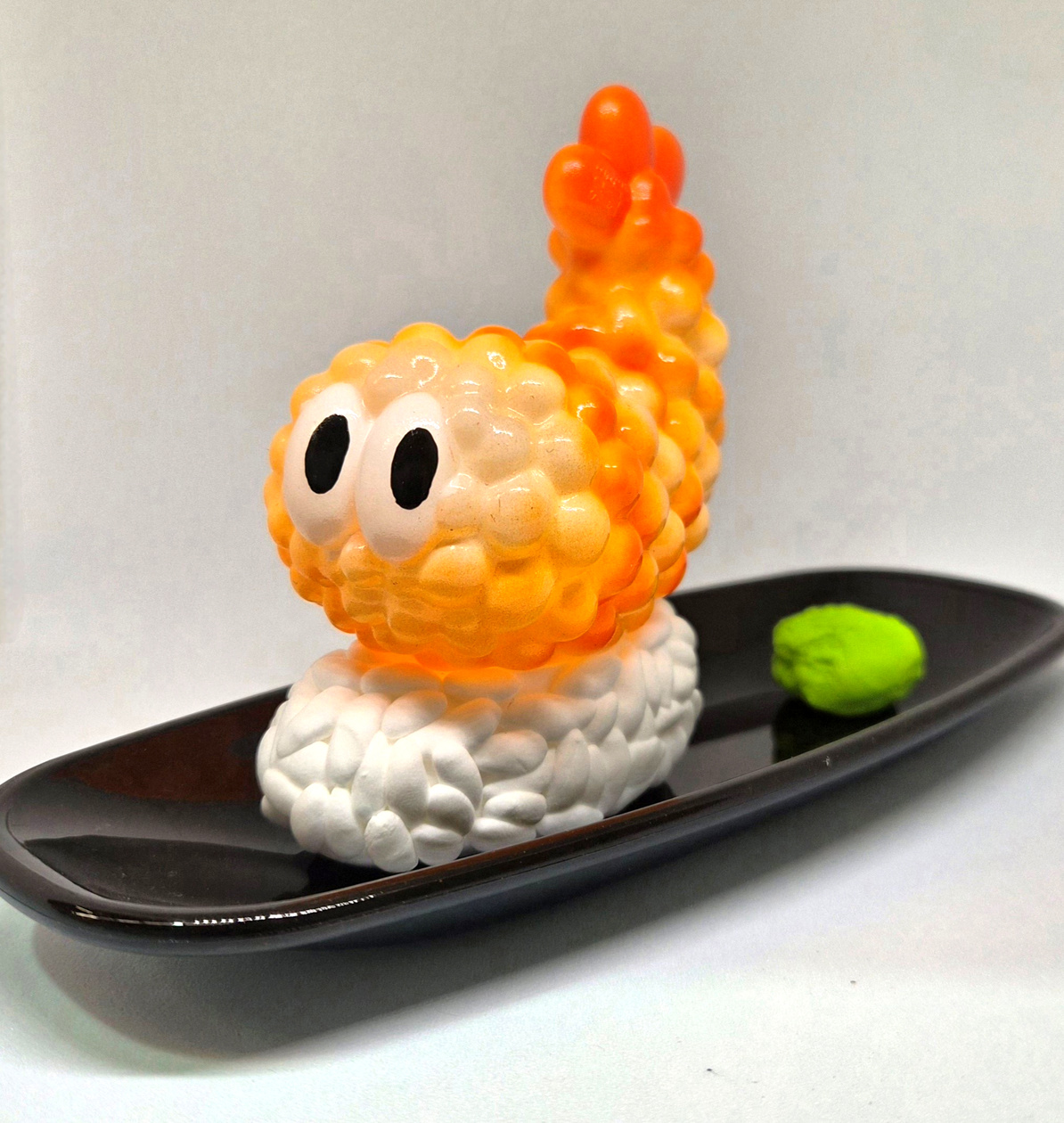 OILY-NIGIRI ($100) Soft Vinyl, polymer clay, daiso sushi plate by Side Eye Club