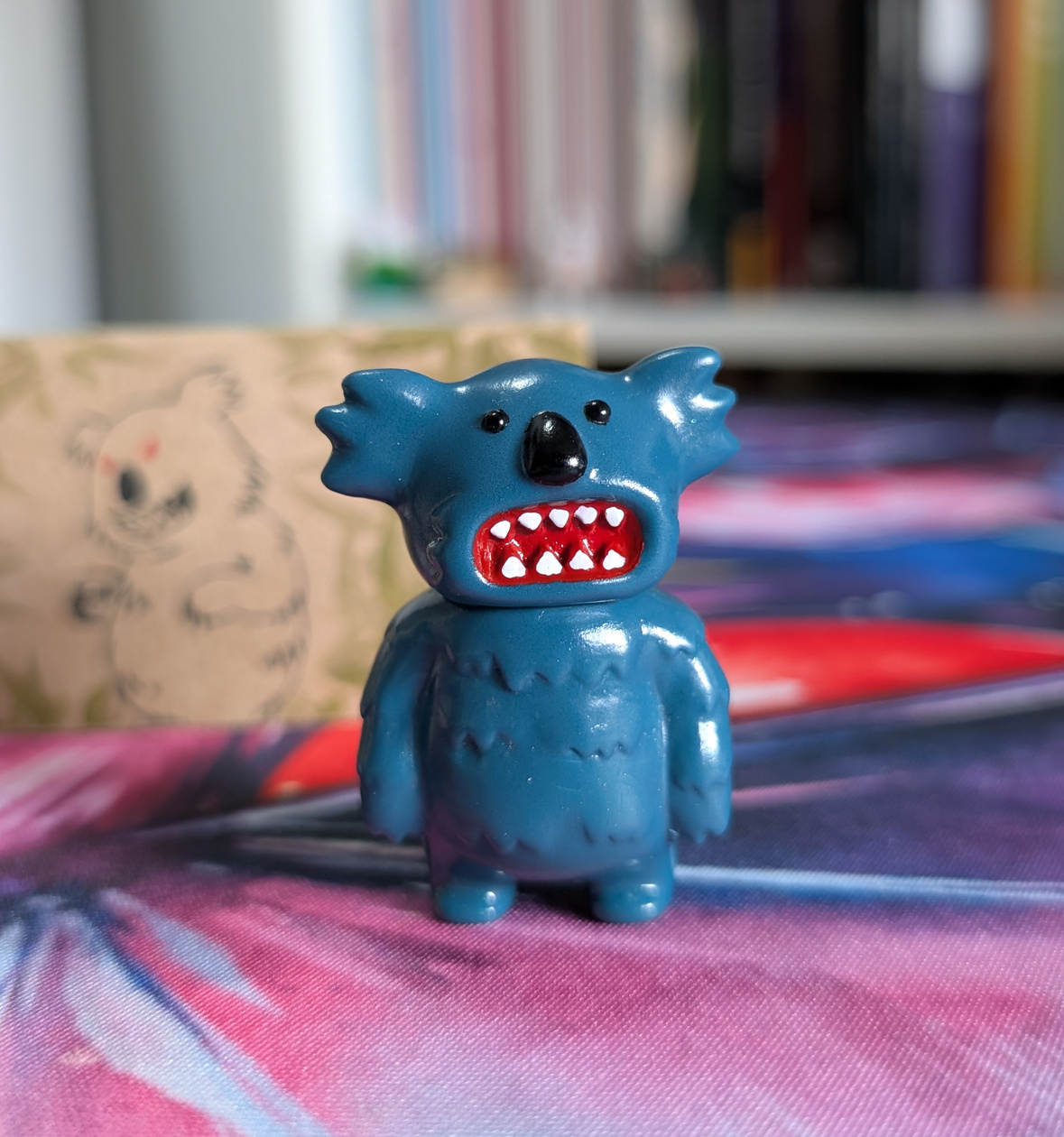 Micro Kowaiila (no blood) ($40) Sofubi made in Japan, stencil and hand painted in Adelaide. by Hints and Spices